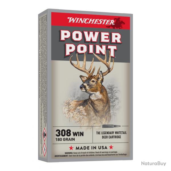 WINCHESTER CAL .308WIN, POWER-POINT - 11.7GRAMMES