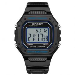 Montre digitale noire et bleue - LIVRAISON GRATUITE