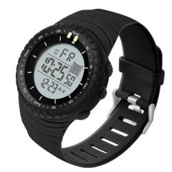 Montre digitale noire fond blanc - LIVRAISON GRATUITE