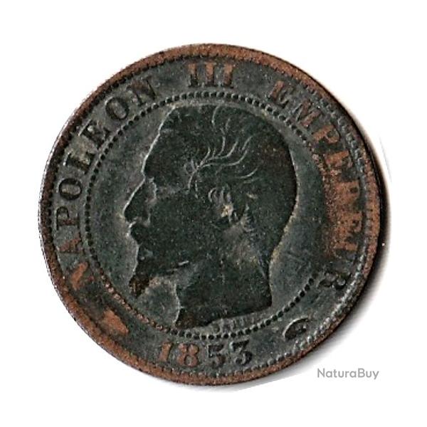 Pice de Monnaie  France Cinq centimes NAPOLEON III 1853 A       2