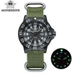 Montre tactique étanche, bracelet vert - LIVRAISON GRATUITE