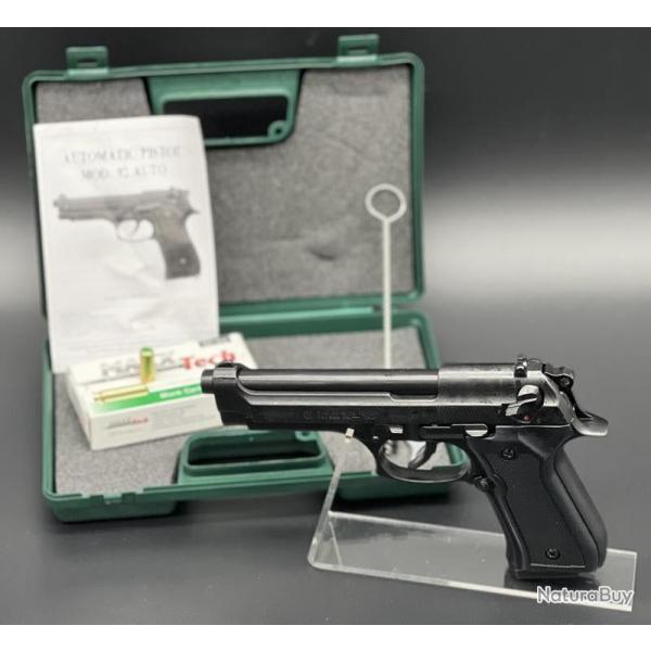Pack dfense prt  tirer Pistolet Kimar modle 92 noir calibre + 50 Munitions 9mm PAK + embout Self