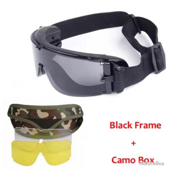 Lunettes de Soleil Militaires - Protection UV400, Anti-vent et Anti-bue