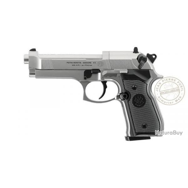 Pistolet  plomb 4.5 mm UMAREX - BERETTA 92 FS (4 joules max) Nickel Synthtique