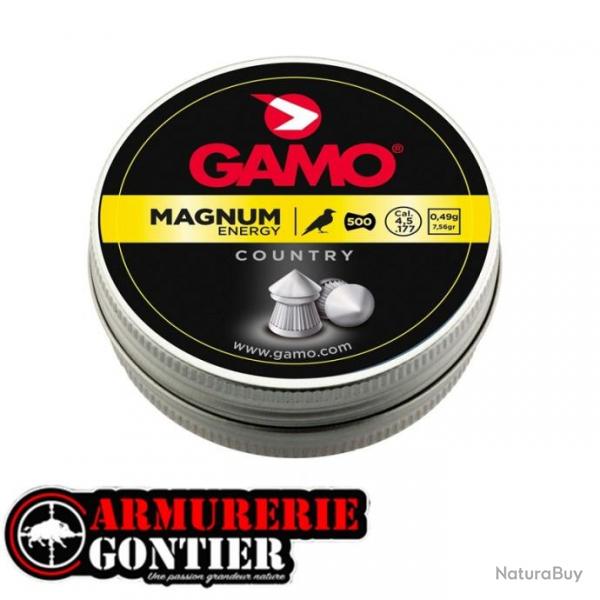 Plombs GAMO MAGNUM ENERGY 4,5 mm 0.49g