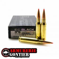 Munitions HORNADY 308 WIN 168GR A-MAX BLACK