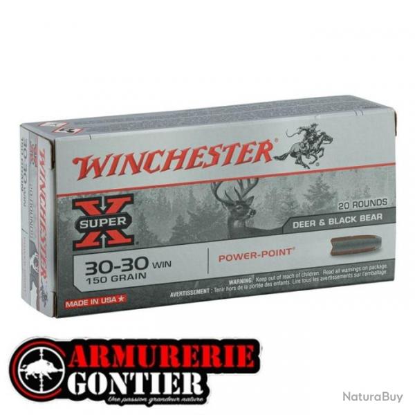 Munitions WINCHESTER 30-30 winchester 150gr Power-point