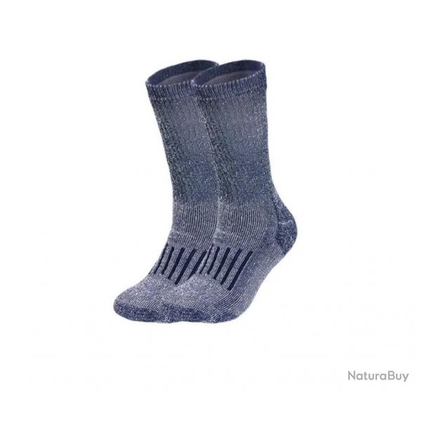 Chaussettes thermiques respirantes bleues - LIVRAISON GRATUITE