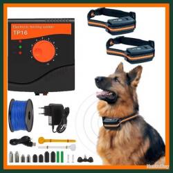 PACK ANTI-FUGUE POUR 2 CHIENS COLLIER ÉLECTRIQUE ET CLÔTURE 5 MODES DE STIMULATION LIVRAISON GRATUIT