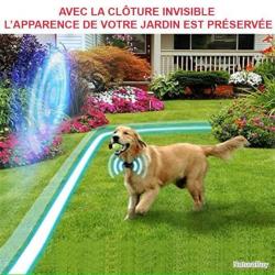 CLOTURE INVISIBLE ET COLLIER ANTI-FUGUE 2 CHIENS - 5 MODES DE STIMULATION