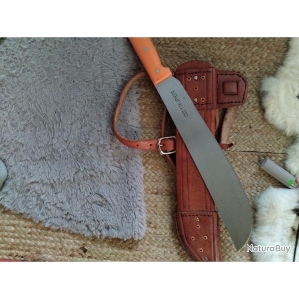 Machette TRUPER, tui en cuir, Origine Mexique