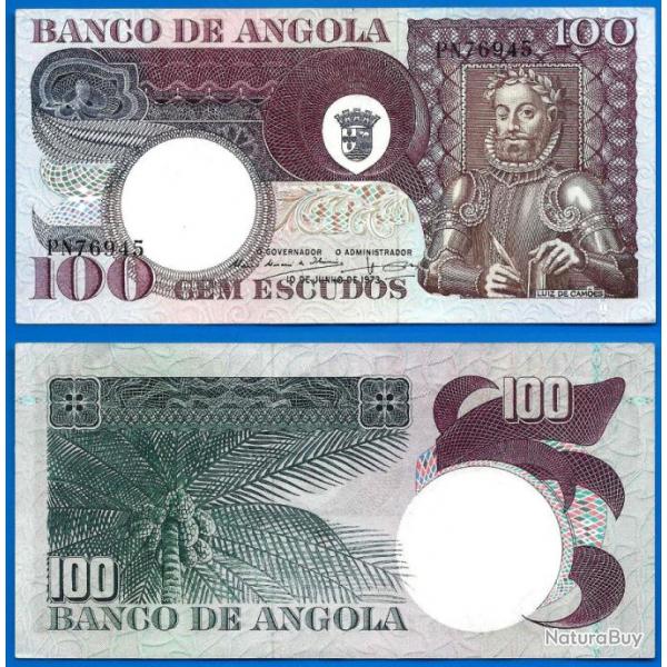 Angola 100 Escudos 1973 Excentr Escudo Afrique Billet Colonie Portugal