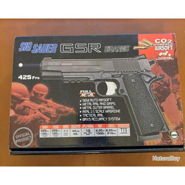 Pistolet airsoft Co2 SIG SAUER GSR billes plastiques 6mmBB full metal