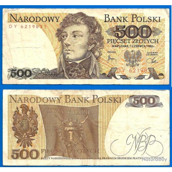 Pologne 500 Zlotych 1982 Europe Centrale Billet