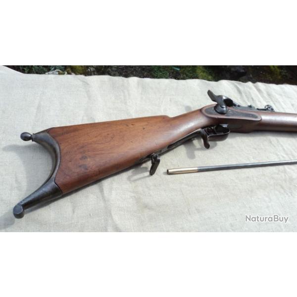 fusil a percussion poudre noire canon ray  anne 1863 ( montagne )