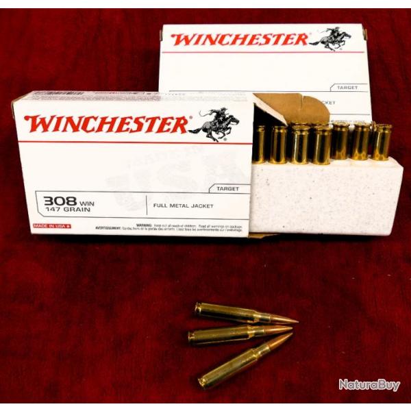 40 CART. WINCHESTER CAL. .308 WIN FMJ