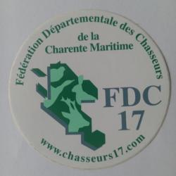 Autocollant chasse fdc 17