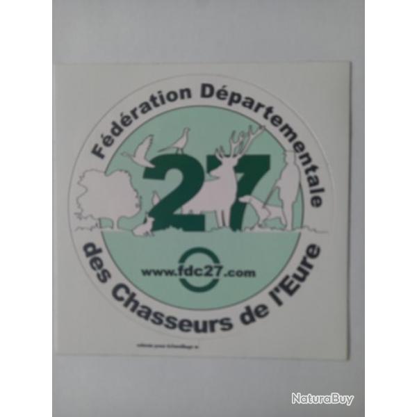 Autocollant chasse fdc 27