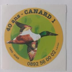 Autocollant chasse gibiers d'eau canard