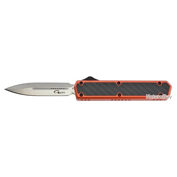 Couteau automatique Golgoth G11B5 orange manche alu/carbone lame 8cm