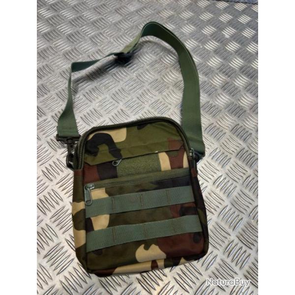 sac sacoche pochette bandoulire camo neuf