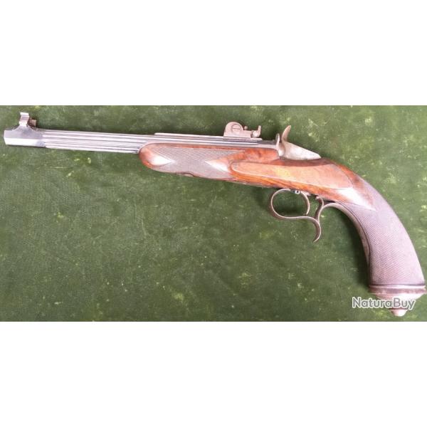 Beau pistolet de tir Flobert fabrication bourgeoise