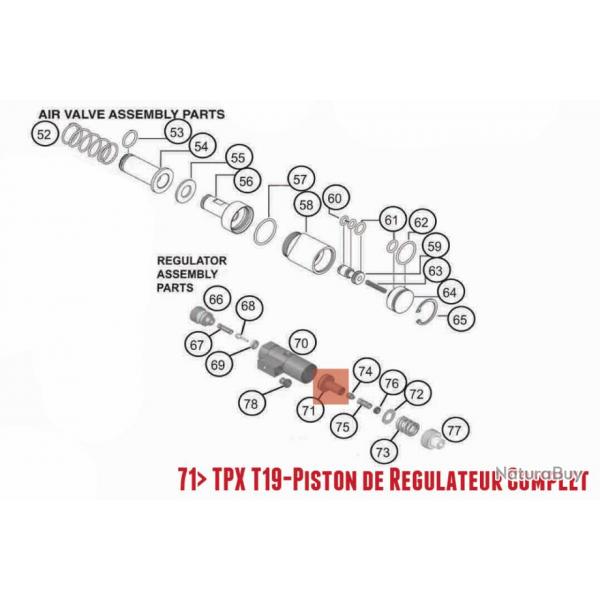 TPX T19-Piston de Regulateur Complet