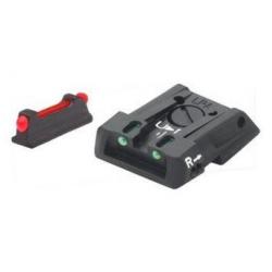 Hausse réglable et guidon pour WALTHER PPQ Q5 Match avec fibre optique - LPA SIGHTS