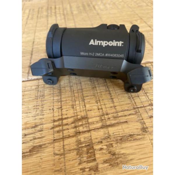 Aimpoint micro H2 2Moa, montage blaser