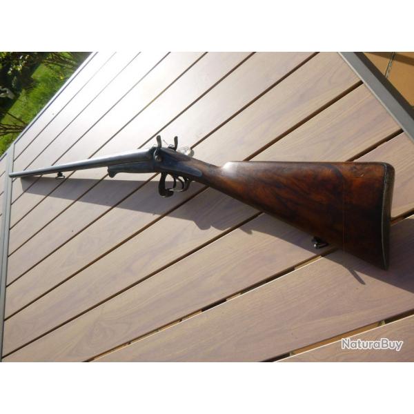 Trs beau fusil de chasse calibre 16 percussion centrale sign Bernard