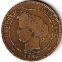 Pièce de Monnaie  France Dix centimes Cérès 1886 A