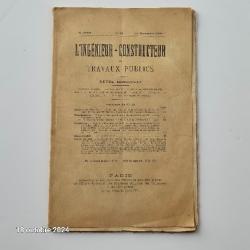 L'ingénieur constructeur de travaux publics, novembre 1909, sommaire sur la première photo