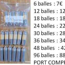 48 Balles -  Cartouches papier cal 44.1.1g de  PN (451 - 454 ) .SOUS VIDE - PORT GRATUIT