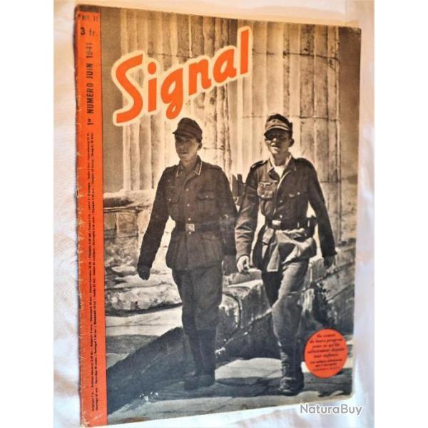 MILITARIA ALLEMAND - authentique revue allemande SIGNAL numro du 1er juin 1941 - WWII