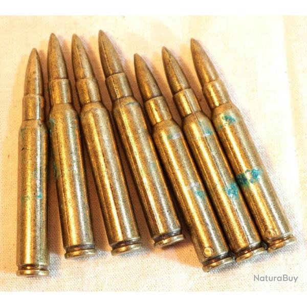 Lot de 8 cartouches munitions balles DENIX 30.06 GARAND ref EBR24CAD015