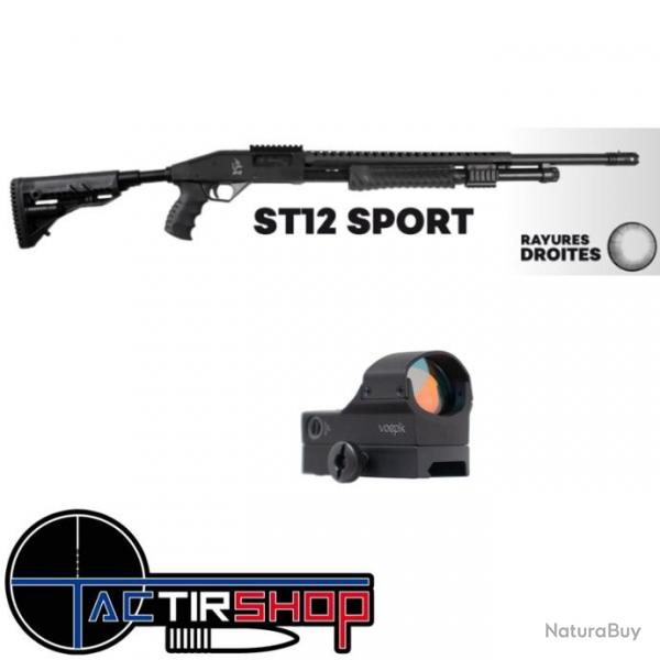 Fusil  Pompe Taurus ST12 Sport Rayures Droites + Point Rouge Offert