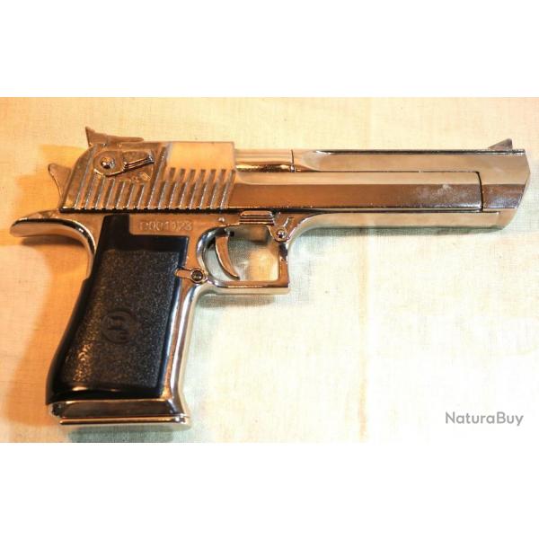 RARE ancienne reproduction DENIX - Pistolet moderne DESERT EAGLE chrom  - ref EBR24DES001