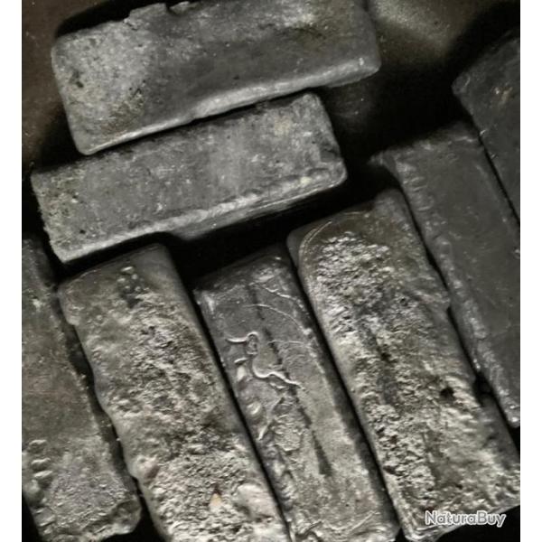 2 kilos de plomb linotype en lingots prt  tre coul pour confectionner vos ogives.