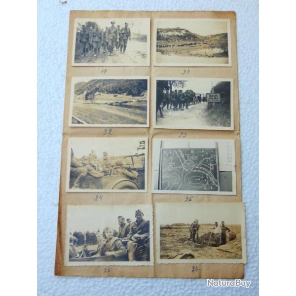 8 PHOTOS SOLDATS ALLEMANDS WEHRMACHT RHNANIE PALATINAT 39/45