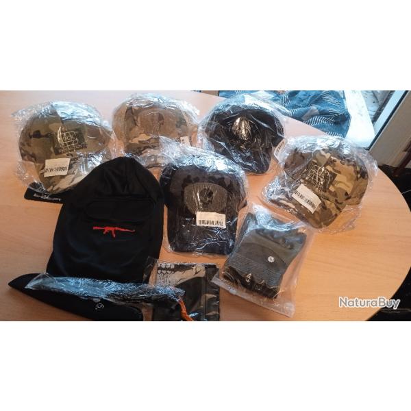 lot revendeurs cadeaux chasse tir peche camping couteau casquette glock tactique cagoule gants