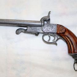 Pistolet ancien double canon