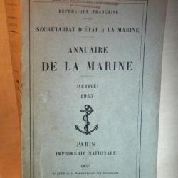 MARINE NATIONALE - RARE Annuaire de la Marine 1955 - ACTIVE- ref SDC24DOC004