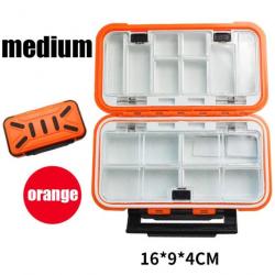 Boîte de pêche Bait Vault multifonction double face - M  Orange