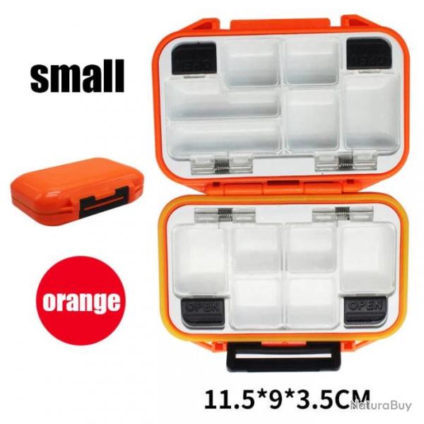 Bote de pche Bait Vault multifonction double face - S Orange