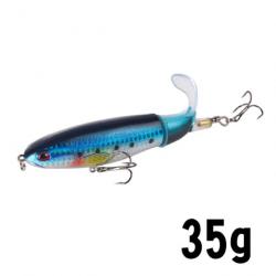 Leurre de surface Whopper Popper 10 cm/14 cm queue rotative - 35G