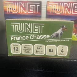 3 boites de cartouches Tunet France Chasse 12/70 36g