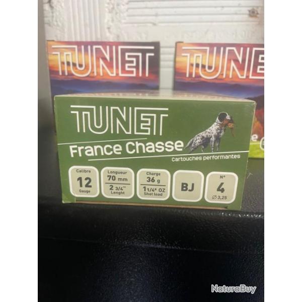 3 boites de cartouches Tunet France Chasse 12/70 36g