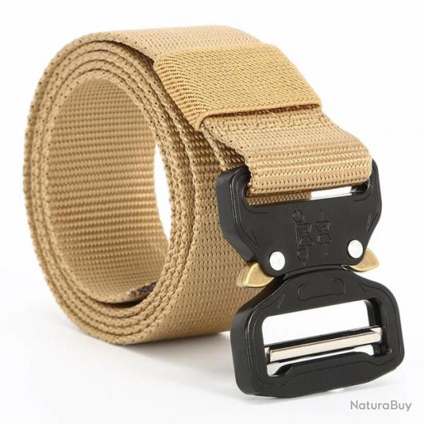 Ceinture beige en nylon 125cm - LIRAISON GRATUITE