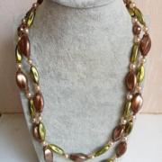 Collier Ancien Avec Pendentif - Longueur 21 Cm Fermé, Cristal Et Plastique - Occasion, Couleur Argenté