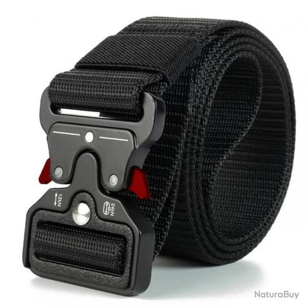 Ceinture tactique noire/rouge en nylon - LIRAISON GRATUITE